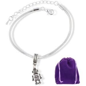 Robot Snake Chain Charm Bracelet